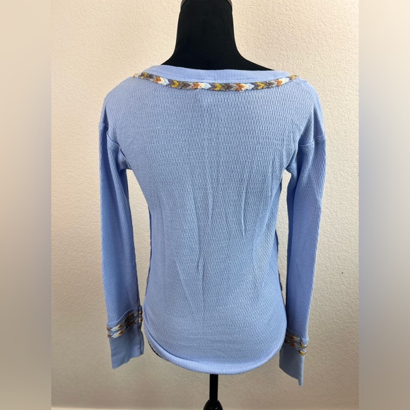 WE THE FREE Rainbow Embroidered Thermal Long Sleeve Top Size XS - Picture 4 of 7